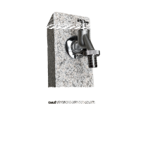 Wasserentnahme - Stele aus Naturstein H = 1,00 m Granit grey