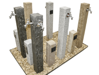 Stromentnahme - Stele aus Naturstein H = 0,50 m