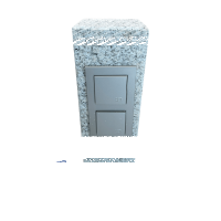 Stromentnahme - Stele aus Naturstein H = 0,50 m Granit grey